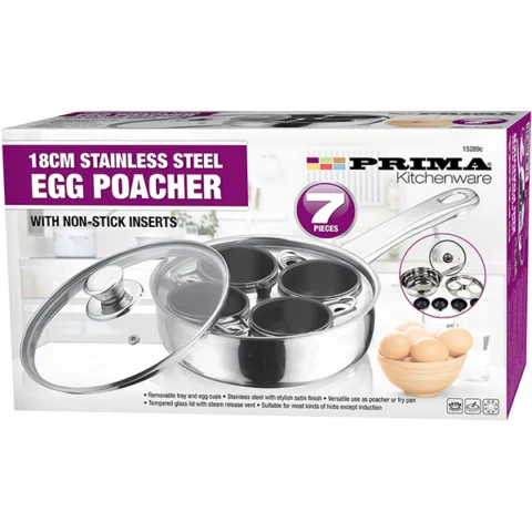 Prima Egg Poacher Set With Non-Stick Inserts 7pc