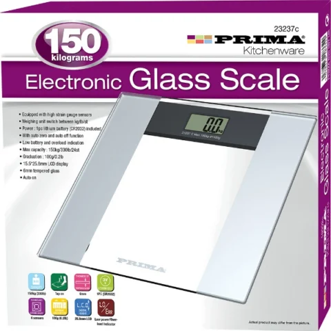 Prima Electronic Glass Scale 150kg