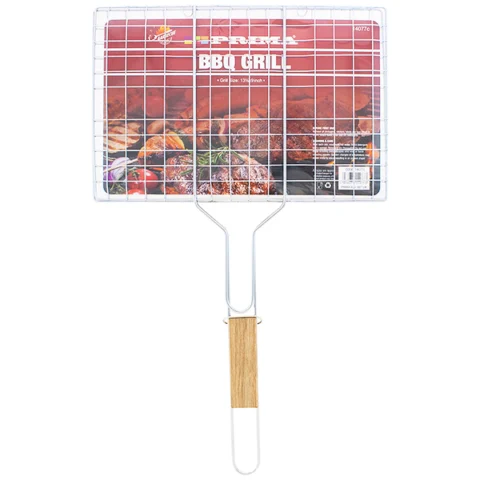 Prima Galvanised Steel BBQ Grill Basket 22.5 X 34.5 X 55.5cm
