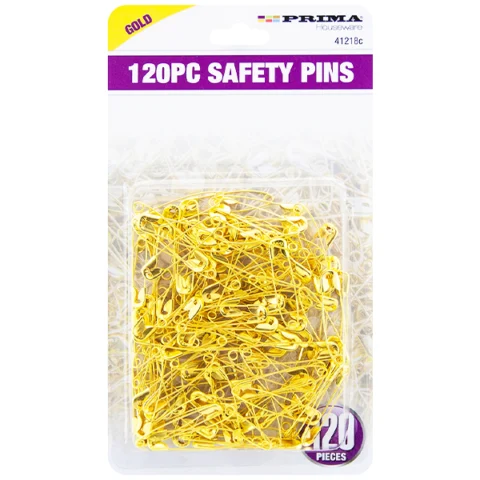 Prima Gold Safety Pins 120pc