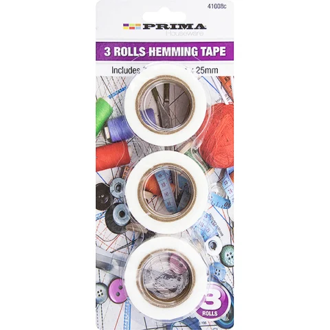 Prima Hemming Tape Rolls 25mm 3pc
