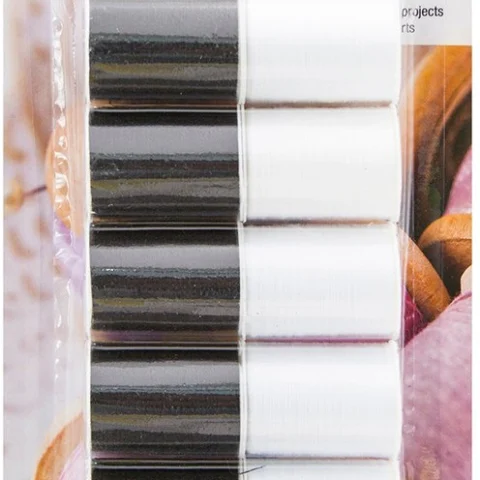 Prima Jumbo Black & White Thread Spools Set 12 Pack