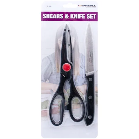 Prima Kitchen Scissors & Paring Knife Set 2pc