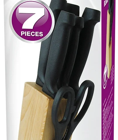 Prima Knife Set With Wooden Block 7pc