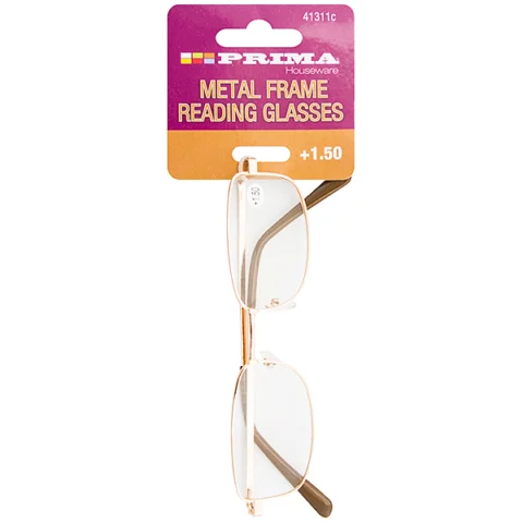 Prima Metal Frame Reading Glasses +1.50