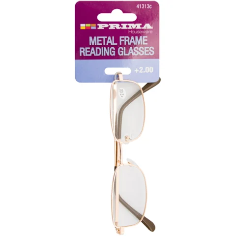 Prima Metal Frame Reading Glasses +2.00