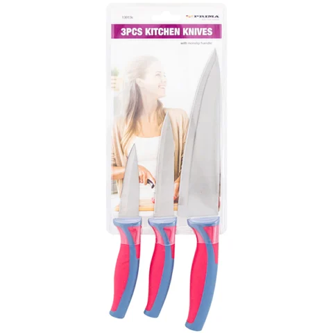 Prima Non-Slip Kitchen Knives Set 3pc