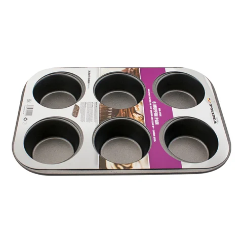 Prima Non-Stick Muffin Tray 6 Cup 26.5 X 17.5 X 3cm