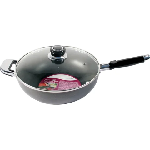 Prima Non-Stick Wok With Glass Lid 26cm