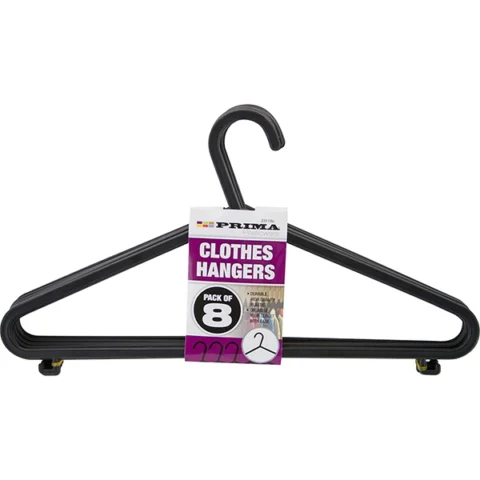 Prima Plastic Clothes Hangers 8pc