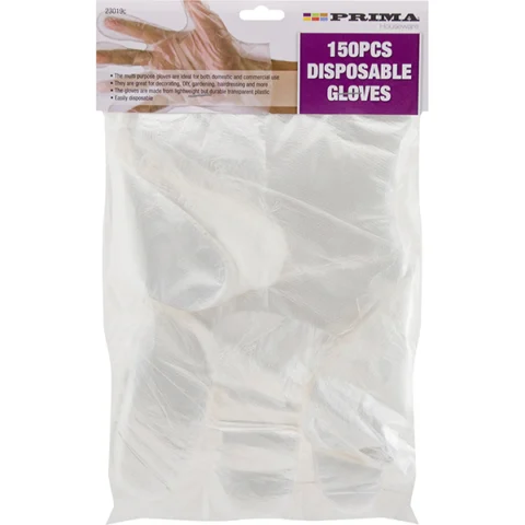 Prima Plastic Disposable Gloves 150pc