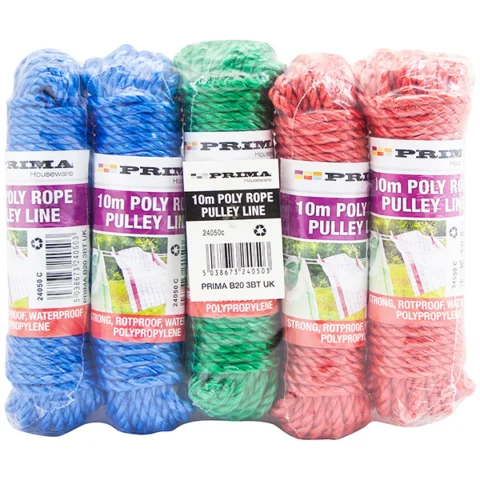 Prima Poly Rope Pulley Line 10m Assorted Colours