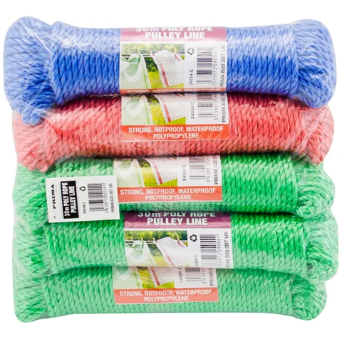 Prima Poly Rope Pulley Line 30m Assorted Colours