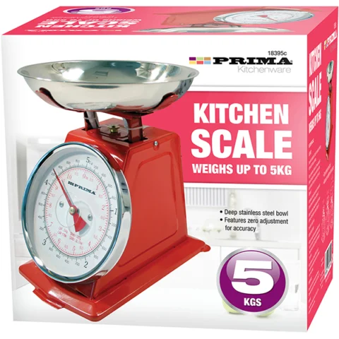 Prima Red Mechanical Kitchen Scale 5kg