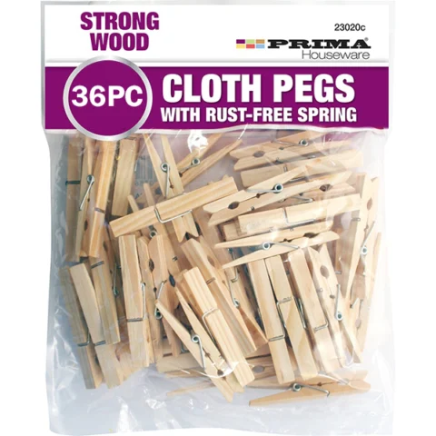 Prima Rust-Free Spring Clothes Pegs 36 Pack