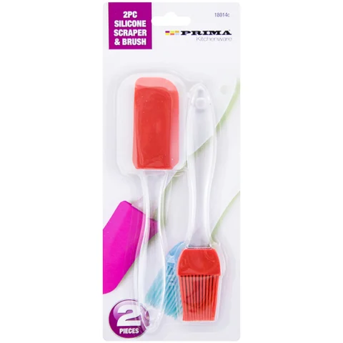 Prima Silicone Scraper & Brush Set 2pc