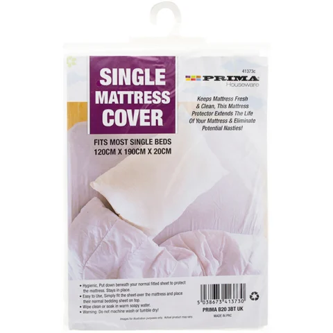 Prima Single Mattress Cover 120cm X 190cm X 20cm