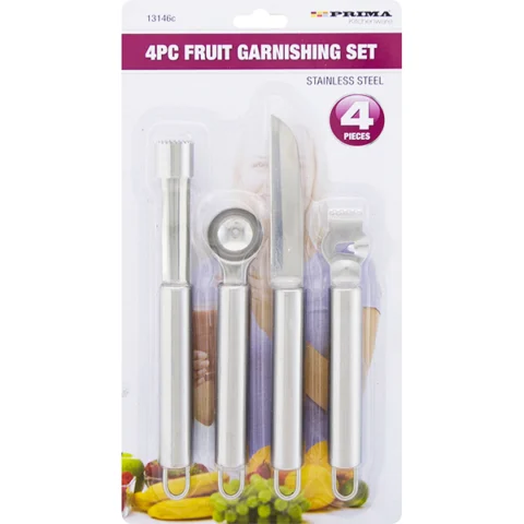 Prima Stainless Steel Fruit Garnishing Set 4pc