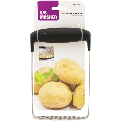 Prima Stainless Steel Masher With Tpr Soft Handle