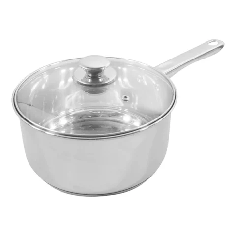 Prima Stainless Steel Milk Pan With Glass Lid 10cm