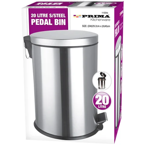 Prima Stainless Steel Pedal Bin 20l
