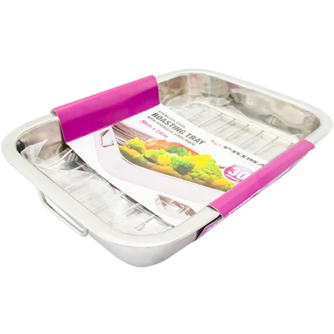Prima Stainless Steel Roasting Tray With Rack 30cm X 23cm