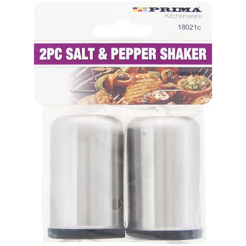 Prima Stainless Steel Salt & Pepper Shaker 2pc