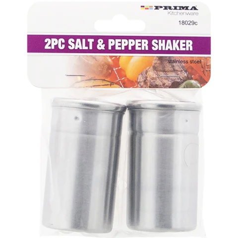 Prima Stainless Steel Salt & Pepper Shaker Set 2pc