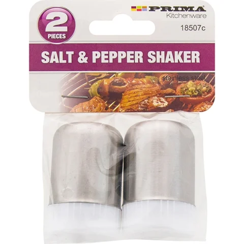 Prima Stainless Steel Salt & Pepper Shakers 2pc