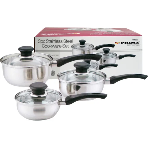 Prima Stainless Steel Saucepan Set 6pc