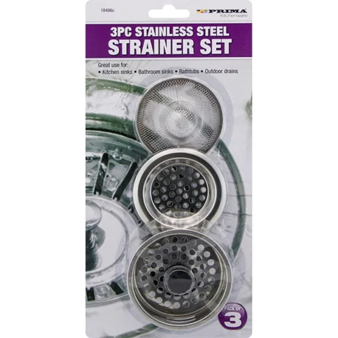 Prima Stainless Steel Strainer Set 3 Pack