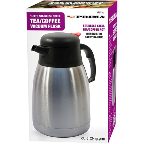 Prima Stainless Steel Tea & Coffee Vacuum Flask 1.5l