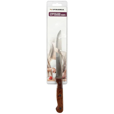 Prima Stainless Steel Wood Handle Carving Knife 6.5cm