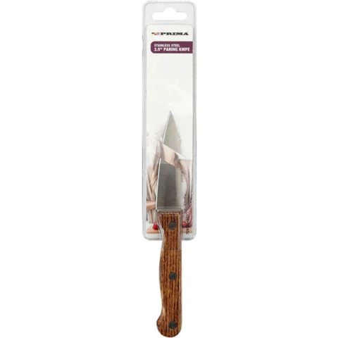 Prima Stainless Steel Wood Handle Paring Knife 3.5"