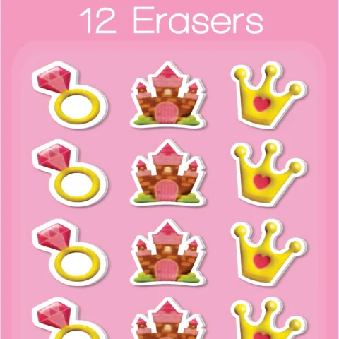 Princess Design 12 Erasers