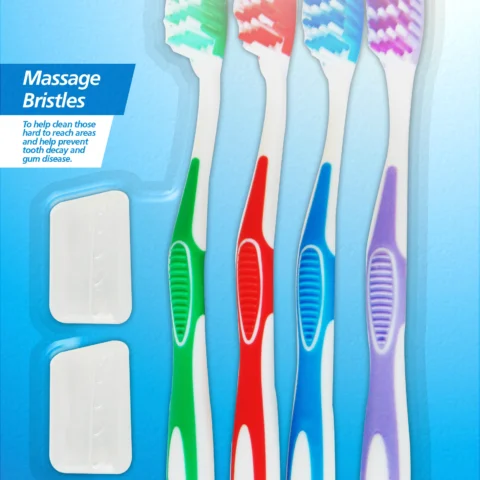 Pristine Gleam Medium Tooth Brushes 4-Pack