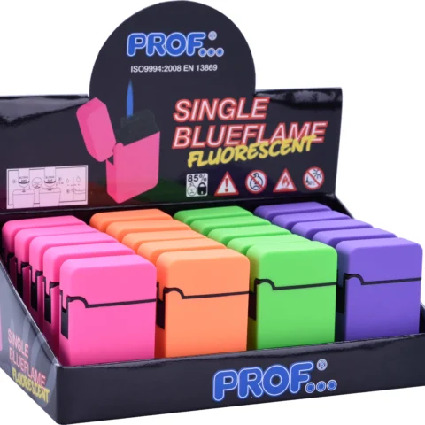 Prof Single Blueflame Fluorescent Electronic Refillable Lighter