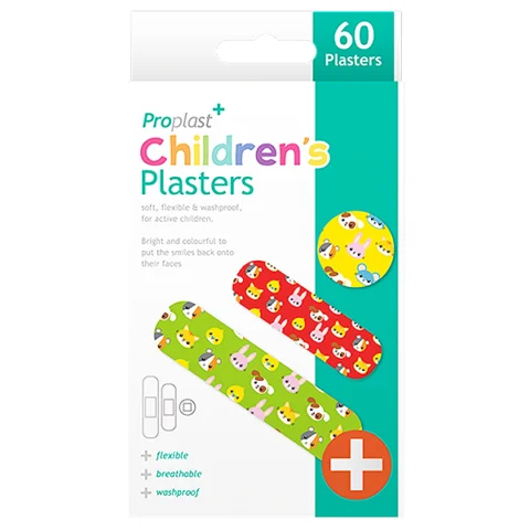 Proplast Assorted Children's Plasters 60 Pack
