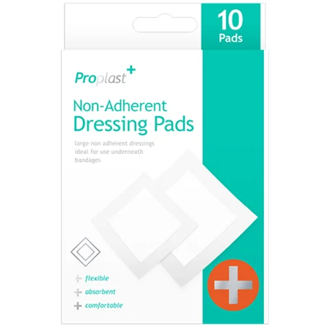 Proplast Assorted Size Non-Adherent Dressing Pads 10 Pack