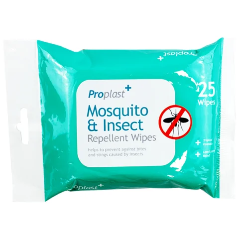 Proplast Mosquito & Insect Repellent Wipes 25 Pack - EXPIRED APRIL 2026