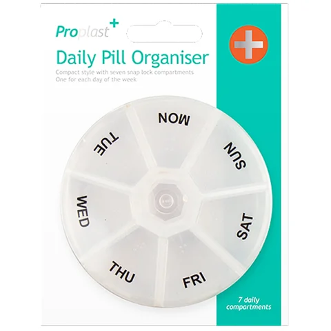 Proplast Round Weekly Pill Organiser 2.5"