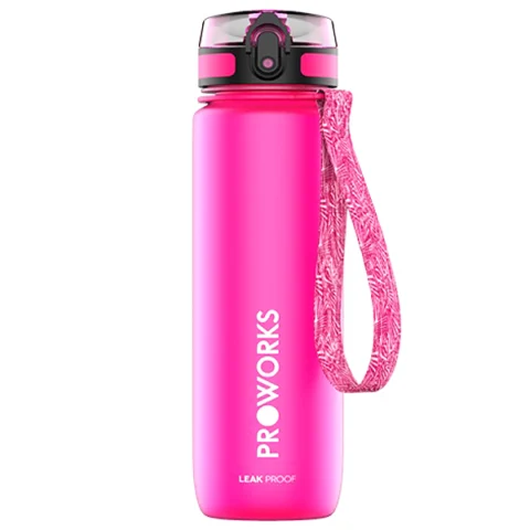 Proworks Leakproof Sports Water Bottle Pink 1l