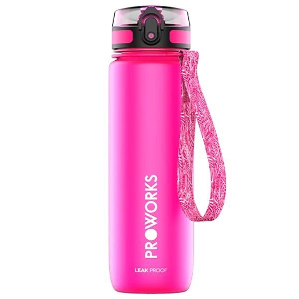 Proworks Leakproof Sports Water Bottle Pink 1l