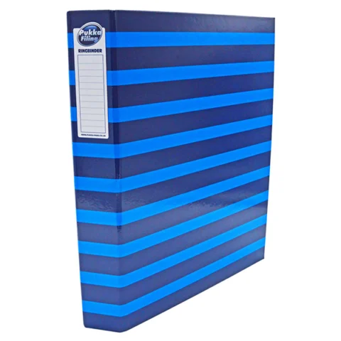 Pukka A4 Blue Stripes Ringbinder File Folder