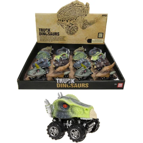 Pull-Back Dinosaur Trucks Assorted