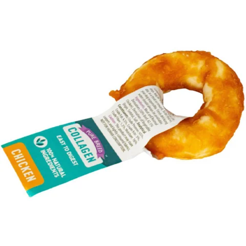 Pure Breed Collagen Natural Chicken Donut Chew Dog Treat