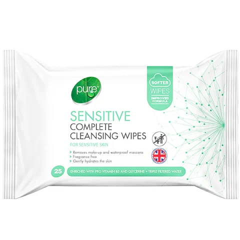 Pure Sensitive Complete Cleansing Wipes 25 Pack