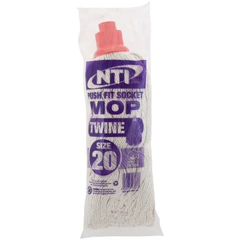 Push Fit Plastic Socket 100% Cotton Twine 340g Mop Head Size 20
