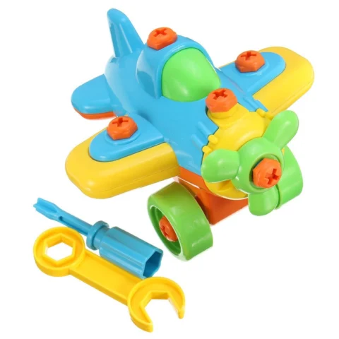 Puzzle Toy Diy Plane With Screwdriver And Spanner