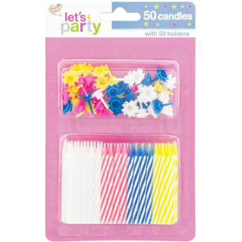 Queen Of Cakes Birthday Candles Set 50 Pack